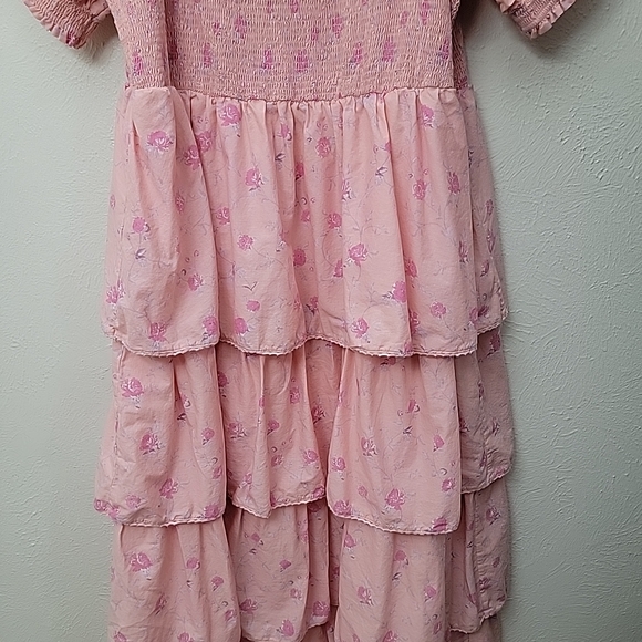 LoveShackFancy X Target Simone Pink Tiered Ruffle Maxi Dress - Picture 7 of 15